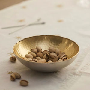 ชามโลหะเคลือบเงาช็อคโกแลตเหมาะสำหรับงานเฉลิมฉลองวันหยุดพิเศษและการจัดโต๊ะตกแต่ง - Product Image 1