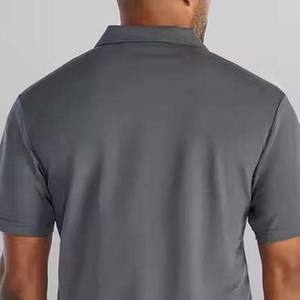 Venta al por mayor de camisetas polo de algodón de talla grande para hombre con logotipo personalizado de alta calidad teñido liso ajustado uniforme de golf con media cremallera - Product Image 4