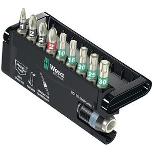 10-Piece WERA Stainless Steel <b>Screwdriver</b> Bit <b>Set</b> PH/PZD/TX BC 10 - Product Image 1
