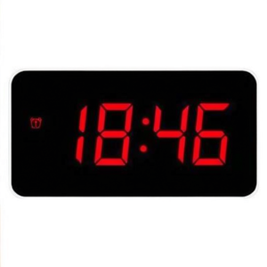 Modern <b>LED</b> Digital Wall <b>Clock</b> JE 5112B White Wooden Home Room Decor - Product Image 2