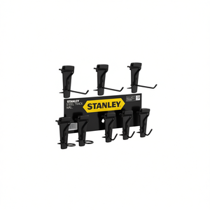 Kit de pared con rieles de acero Stanley con 8 ganchos pequeños - Product Image 2