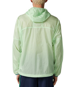 Wholesale Custom Hooded Canvas Outdoor <b>Men's</b> Breathable Lightweight Windbreaker <b>Rain</b> <b>Jacket</b> for Hiking Sportswear - Product Image 4