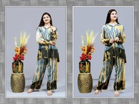 Tie Dye Rayon Cord Set Femmes Nouveau Motif Tie Dye Code Set Pour Femmes Femmes Robes