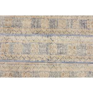 พรมตุรกีสีเบจทำด้วยมือ2.2x3.1ft สีเบจแนวชนบทผ้าพลัฌโพลีเอสเตอร์ไม้ไผ่ผ้าไหมยางเย็บปะติดด้านหลังสำหรับวัยรุ่นโถงทางเดิน - Product Image 5