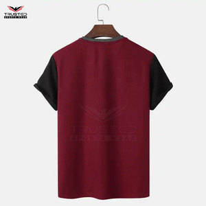 Venta al por mayor de camisetas personalizadas para hombres Ringer nuevo estilo y transpirable 100% algodón mejor venta en línea cómodo - Product Image 2