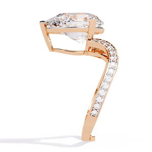 แหวนเพชรสำหรับปลูกในห้องปฏิบัติการลูกแพร์14K สีโรสโกลด์ IGI ได้รับการรับรองความชัดเจน vvsvs ของขวัญเครื่องประดับงานหมั้นสุดหรูสำหรับเธอ - Product Image 5