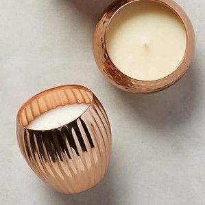 Metal Stainless Steel High Quality Copper Plated Custom Shape Candle <b>Jar</b> Home Decor Table Top Christmas Decor - Product Image 2