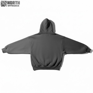 Jersey recortado para hombre, sudadera con capucha de 400gsm, personalizado, 100% de algodón orgánico, grueso, pesado, ropa de calle de gran tamaño, Sudadera con capucha de gran tamaño - Product Image 2