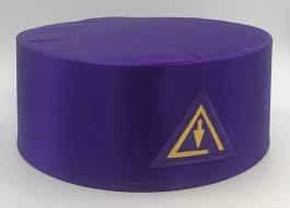 Chapeau de maçon cryptique, chapeau de maçon en tissu violet, chapeau de régalia maçonnique, taille standard, type de tissu polyester - Product Image 5