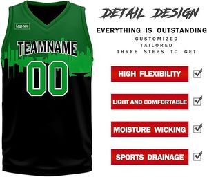 Tenue de basketball personnalisée pour adultes, maillot d'équipe, uniformes d'équipe scolaire, imprimés par transfert thermique, respirants, évacuant l'humidité, ensembles à séchage rapide - Product Image 6