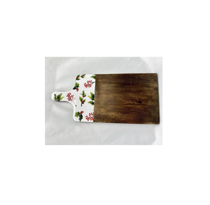 Nouveau look planche à découper en bois émaillé imprimé et en bois pour vaisselle et ustensiles de cuisine 1 pièce pour poli brillant à la main - Product Image 4