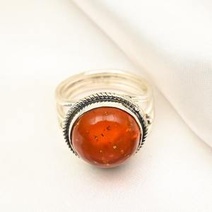 Anillo de Compromiso y Matrimonio Clásico Hecho a Mano, Plata de Ley 925, con Piedra de Ágata para Mujer, Estilo Moderno, Regalo - Product Image 4