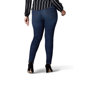 Nuevo estilo 2024, pantalones vaqueros rectos de cintura alta a la moda para mujer, pantalones vaqueros ajustados con estilo para mujer, pantalones vaqueros a precio mayorista - Product Image 3