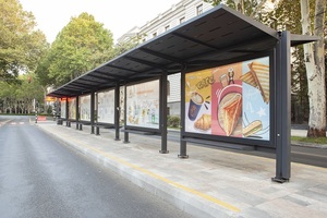 Lampe LED extérieure double face de forme personnalisée Boîte à lumière publicitaire MUPi CLP Arrêt de tramway et station de métro Abri de bus en aluminium - Product Image 3