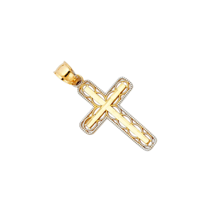Moda 14K oro amarillo plateado Cruz religiosa colgante hombres mujeres niños fina religiosa cristiana aleación Metal joyería - Product Image 3