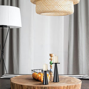 Candelabros de hierro negro Retro hechos a mano, Juego de 2 candelabros para mesa, decoración decorativa para el hogar y la Oficina, acabado negro - Product Image 3