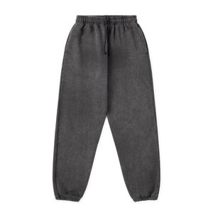 Pantalons de jogging en molleton personnalisés avec impression en relief, pantalons en coton uni, broderie, jogging ample, surdimensionné, brun, molleton, pantalons de survêtement pour hommes - Product Image 1