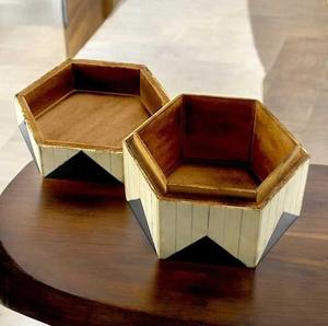 Boîte de rangement pour bijoux en résine moderne de luxe, artisanale, décorative, pour bagues, boucles d'oreilles, colliers et accessoires - Product Image 4