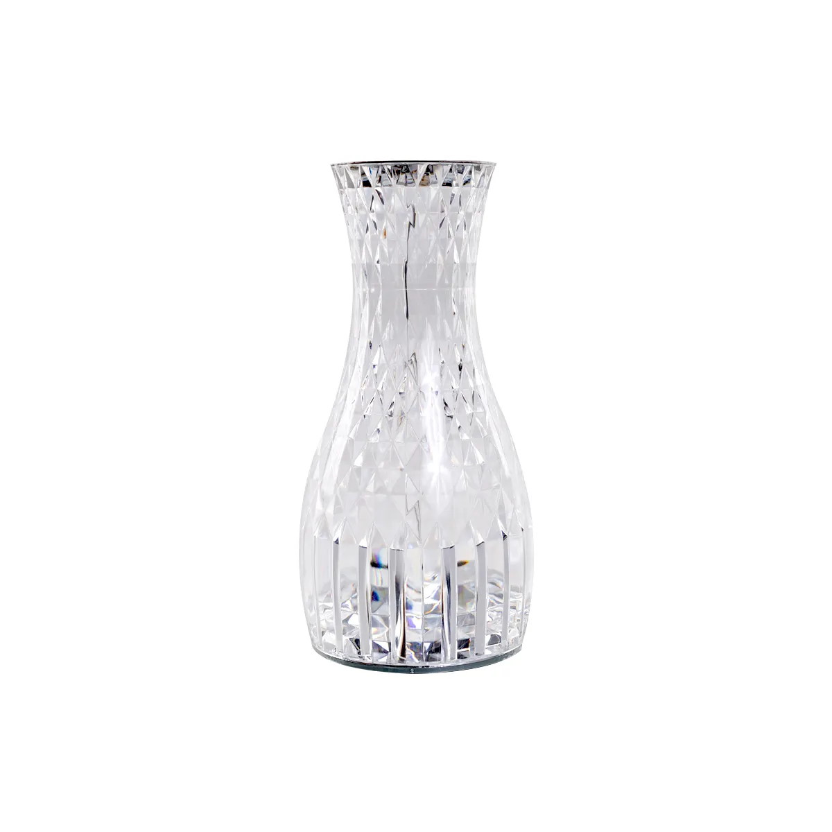 USB Rechargeable LED Vase Shape Crystal Table Lamp Bedroom Dining Table Touch Acrylic Warm Romantic Atmosphere Night Light