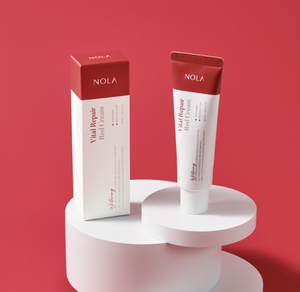 Crema roja reparadora NOLA, 50ml para la regeneración de la piel, elasticidad blanqueadora antienvejecimiento con pantenol, cuidado de la piel coreano - Product Image 5