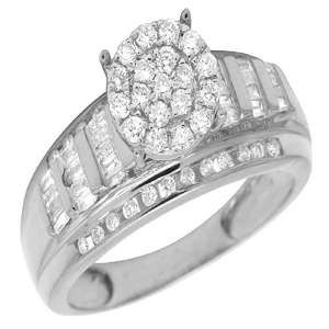 Anillo de compromiso de diamantes redondos y Baguette de moissanita helada chapada en oro, joyería de Hip Hop de lujo en plata 925, moda de boda - Product Image 3