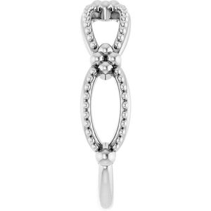 Stuller 14KW Fashionable Eternity <b>Ring</b> 51836:101P Stackable Bead Inlay Alloy Material Fine Quality Trendy Gift Jewelry - Product Image 4