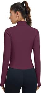 Chaqueta de yoga para mujer más cómoda con precio barato Chaqueta de yoga para mujer de entrenamiento de gimnasio antibacteriana color y tamaño personalizados - Product Image 6