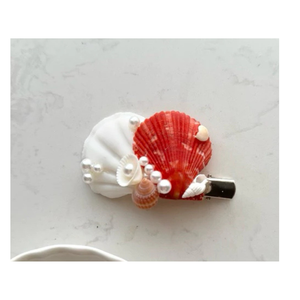 คลิปผมเปลือกหอยแฮนด์เมดแนวย้อนยุคเครื่องประดับผมทรงเปลือกหอยสำหรับผู้หญิงนำความทรงจำที่ชายหาดในฤดูร้อนกลับมาอย่างมีสไตล์ - Product Image 1