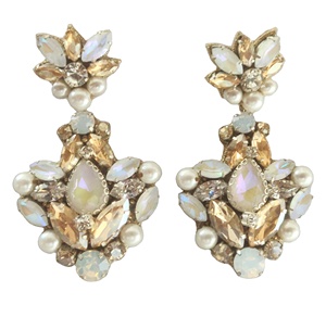 Pendientes de cristal bonitos totalmente personalizables para mujer Marquis Rhinestones Pendiente Diseñador Lujo Gota Boda Pendiente de cristal - Product Image 1