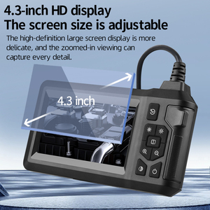 Portable 1080P caméra d'inspection à mise au point fixe deux lentilles réflexe 8mm 4.3 pouces 20M câble dur USB Vision nocturne 1 an court CMOS - Product Image 4