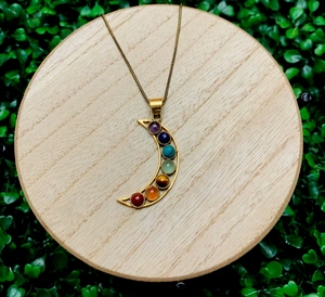 Pendentif en pierres multicolores naturelles pendentifs en gros à vendre collier semi-précieux 7 chakra des exportations indiennes - Product Image 3