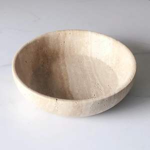Modern <b>Travertine</b> Decorative MARBLE Bowl Centerpiece for Home Decor best <b>Table</b> Accents Elegant Luxury Piece Stylish High Quality - Product Image 3