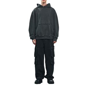 High Quality Oem Customized Long Sleeve Boxy Sweatshirt Oversized Men Streetwear Washed <b>Vintage</b> <b>Tie</b> Dyed Man Hoodie - Product Image 6