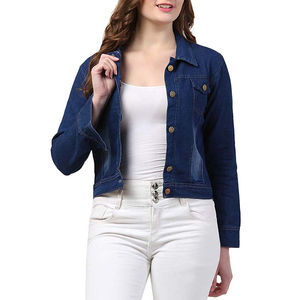Chaquetas vaqueras acogedoras con logotipo personalizado para mujer, prendas de vestir vaqueras informales, chaqueta de otoño, chaqueta vaquera abotonada, chaqueta vaquera de gran tamaño para mujer - Product Image 1