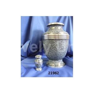 Urnas de cremación de aluminio de mármol gris con bolsa de terciopelo gratis de urnas de recuerdo - Product Image 1