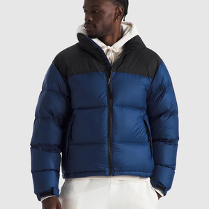 Chaqueta acolchada para hombre con cuello levantado impermeable y cortavientos chaqueta acolchada cálida abrigo de invierno para exteriores chaquetas de hombre de burbujas personalizadas - Product Image 1