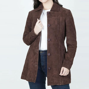 Último diseño Casual Chaquetas de cuero de invierno Cremallera Cálido Invierno Outwear Moda Mujer Chaquetas de gamuza - Product Image 1