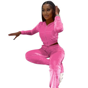 Survêtement en velours pour femmes 2024 logo personnalisé survêtement survêtement survêtement survêtement survêtement vente au Pakistan - Product Image 2