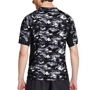 Rashguard pour hommes de qualité supérieure anti-transpiration antibactérien écologique Spandex/Polyester séchage rapide respirant demi manches sport - Product Image 4