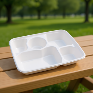 Barquette jetable à 5 compartiments pour repas - Product Image 3