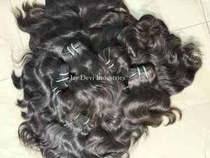 Faisceaux de cheveux ondulés indiens bruts à cuticules alignées du fabricant, double trame, sans perte ni emmêlement. - Product Image 6