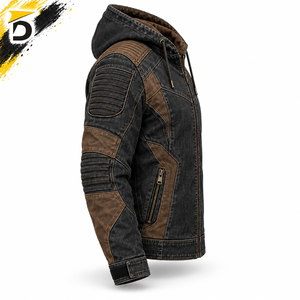 Sweat-shirt en jean Kevlar avec construction en denim durable et détails en tissu renforcé, coupe décontractée moderne et confortable - Product Image 2