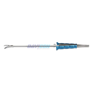 Ciseaux - 30 lames en acier inoxydable fortement courbées, tige de 5 mm, longueur de travail de 7'' (17,8 cm), poignée à pression de 12'' (30,5 cm), VATS - Product Image 1