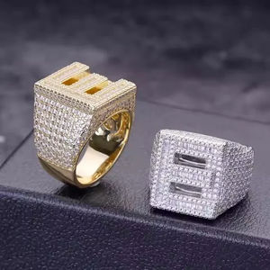 Customized Full Leb Grown Diamond 925 Sterling <b>Silver</b> Round and <b>Emerald</b> Cut Clarity Accessories Fashion Jewelry Hip Hop <b>Ring</b> - Product Image 2