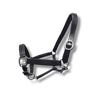 Licol d'épi en cuir noir avec cristal Sier pour l'équitation - Product Image 3