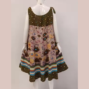 Camisón de rayón de la mejor calidad de Chrysanta, cuello cuadrado Floral de verano, cierre de cintura elástica, transpirable, suave, térmico - Product Image 2