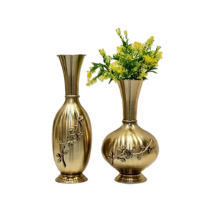 Top qualité laiton fleur vase chevet laiton fleur vase meubles de mariage décoratif pot de fleur vente chaude - Product Image 6