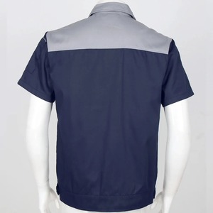 เสื้อยืดกีฬาสะท้อนแสง OEM/ODM สำหรับงานก่อสร้างถนน เสื้อโปโลแขนสั้นสำหรับผู้ชาย เสื้อยืดทำงานกลางแจ้ง สีฟ้า - Product Image 2