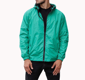 Veste coupe-vent légère et résistante à l'eau pour homme, décontractée, à fermeture éclair intégrale, coupe-vent - Product Image 1