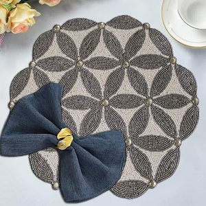 Best Theme Design Glass <b>Beads</b> <b>Placemat</b> Best for Parties & Other Functions Tableware Decorative <b>Placemat</b> Are Made of High Quality - Product Image 3